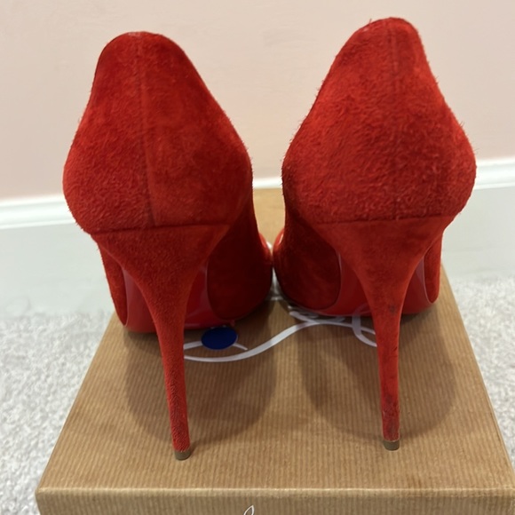 Pigalle Follies 100 Veau Velours Rouge size 8 - Picture 8 of 12